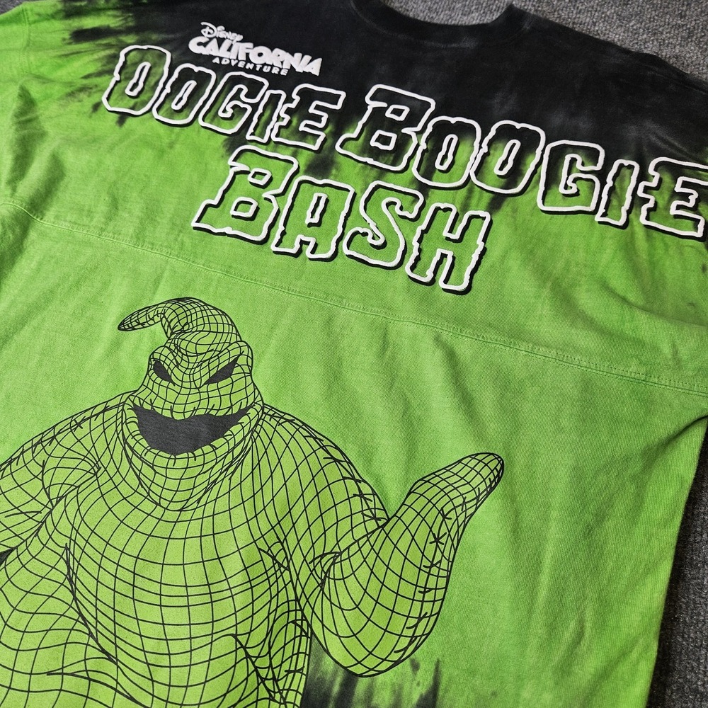 NWT Disney Spirit Jersey Oogie Boogie Bash '24 Medium Green Tiedye CA Adventure